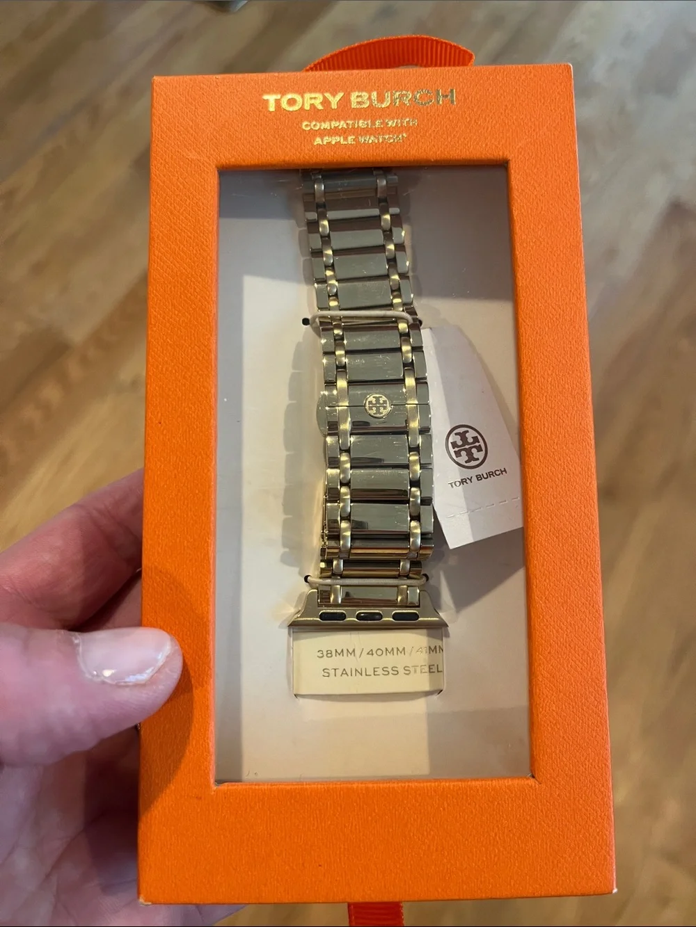 Tory Burch Miller Goldtone Apple Watch Band